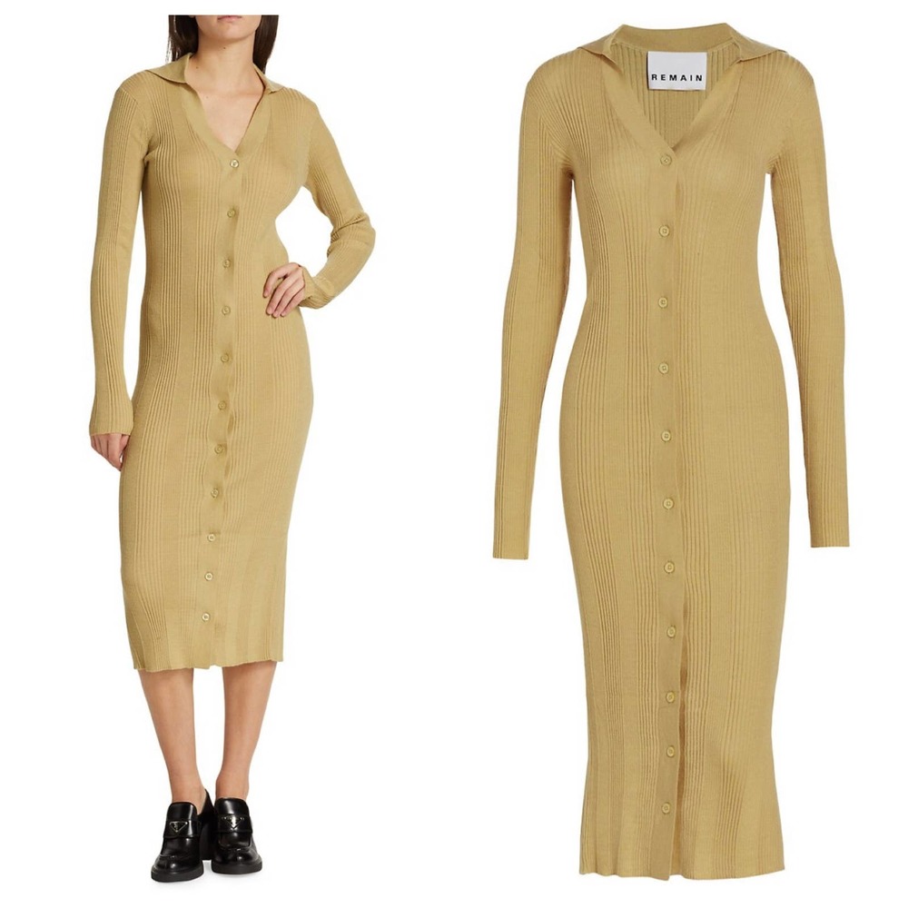 Merino Wool REMAIN Birger Christensen Refined Midi-Dress